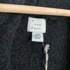Oversized Black Cardigan